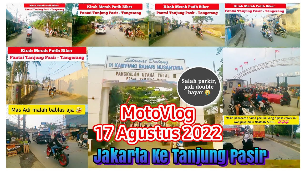 MotoVlog Pantai Tanjung Pasir Tangerang 17 Agustus 2022 With @davidmv8664||Kirab Merah Putih Tangerang