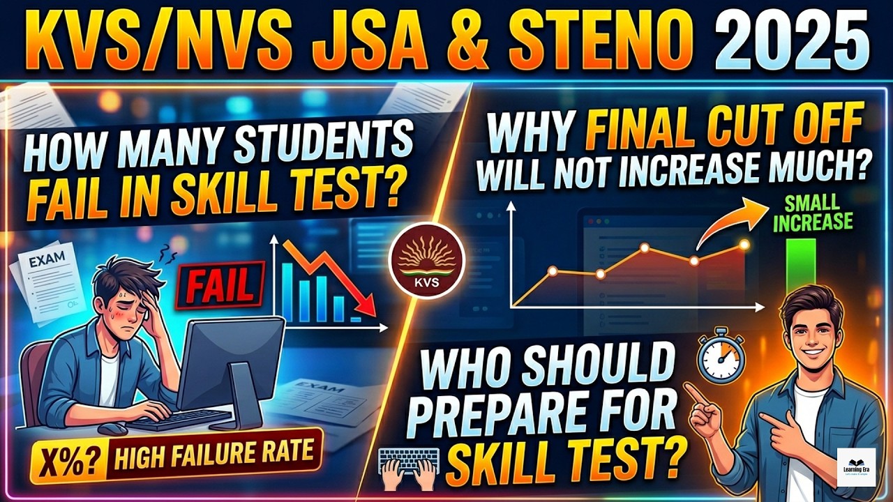 KVS/NVS JSA 2025 Low Final Cut Off - How many Candidates fail in Skill