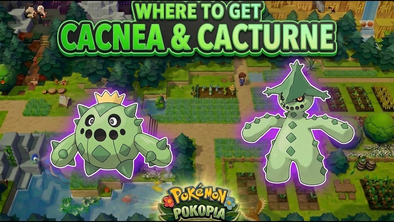 Как получить Какнеа и Кактурн в Pokemon Pokopia