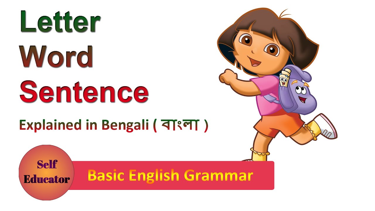 Basic English Grammar | Letter, Alphabet, Word, Sentence | SELF EDUCATOR