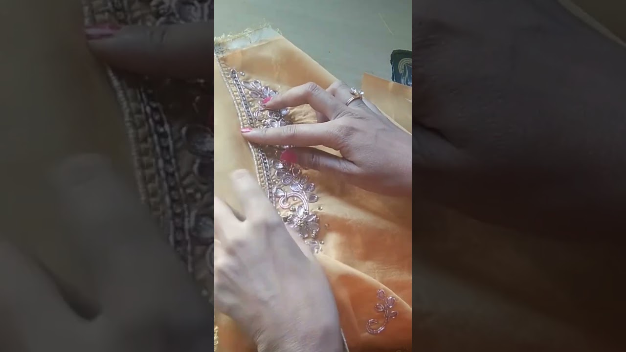 How to stitch lining on semi stitched suit neck || Readymade kurti me astar kaise lagaye #shorts