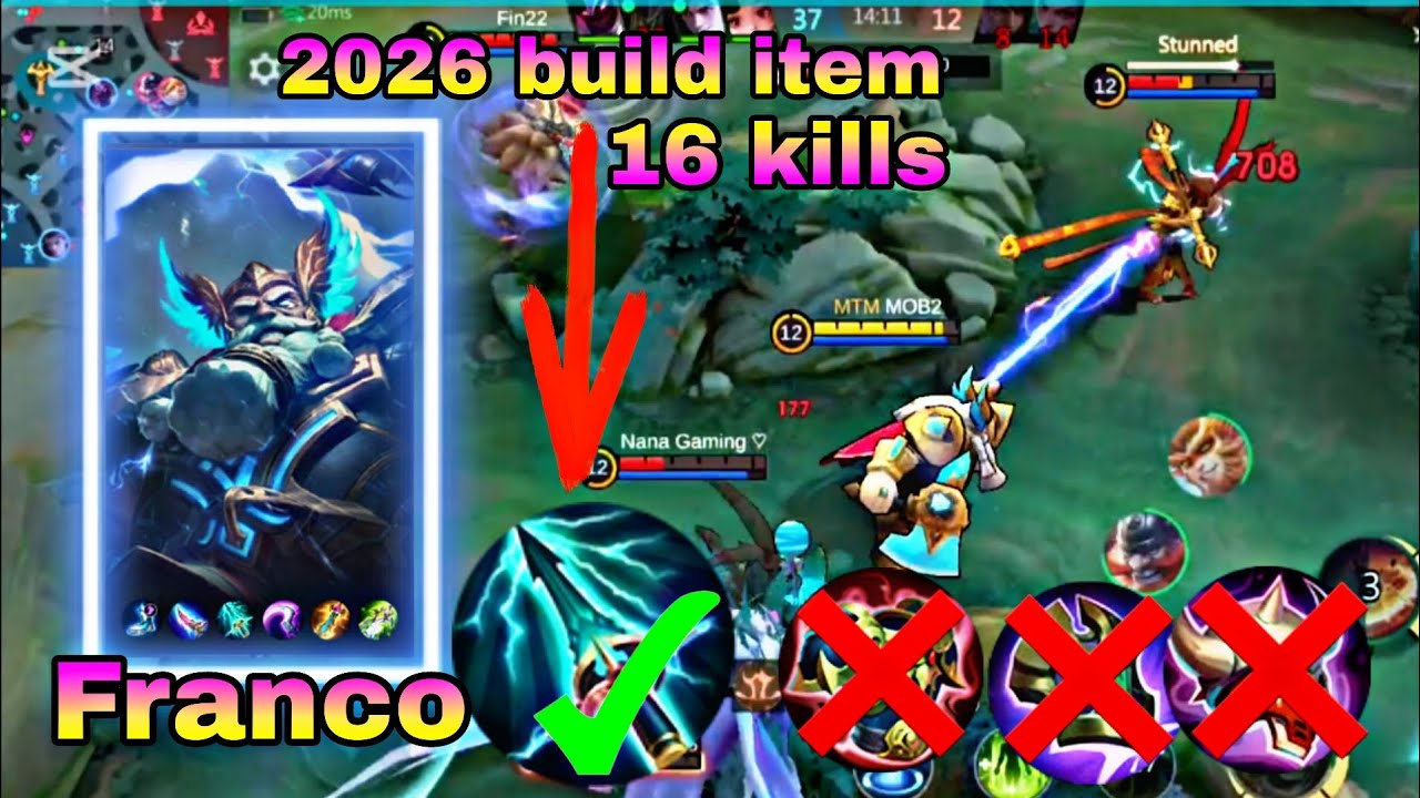 2026 Franco build skypiecer 🔥😱16 kills🔥#franco #mobilelegends #francomobilelegends #mlbb #francomlbb