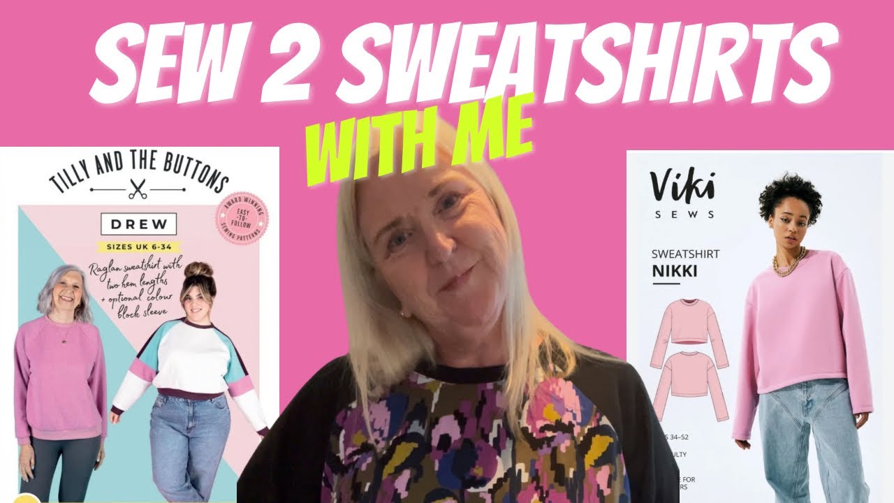 Sewing The Drew & Nikki Sweatshirts- How to Sew  Your Own Sweatshirt: #sundaysews #fridaysews