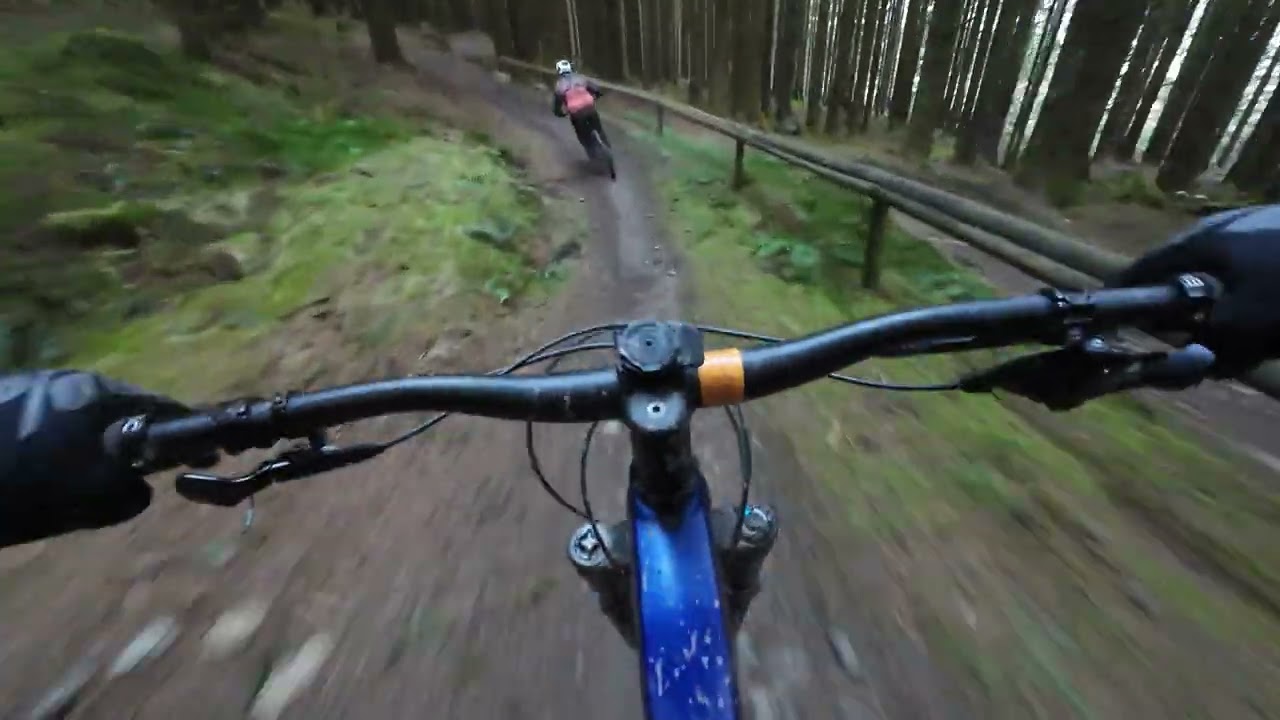 A slippery run down Melted Welly at BikePark Wales 🧊