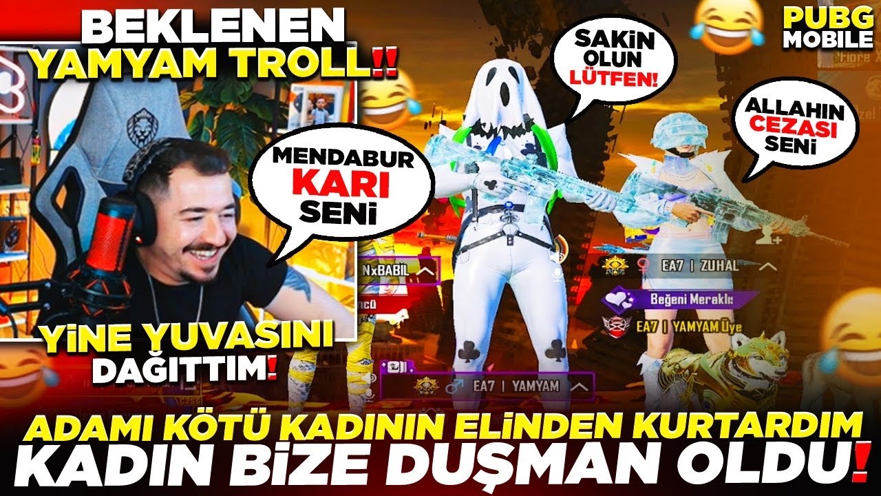 YAMYAMI KÖTÜ KADININ ELİNDEN KURTARDIM 😂 KADIN BANA DÜŞMAN OLDU - PUBG MOBİLE TROLL