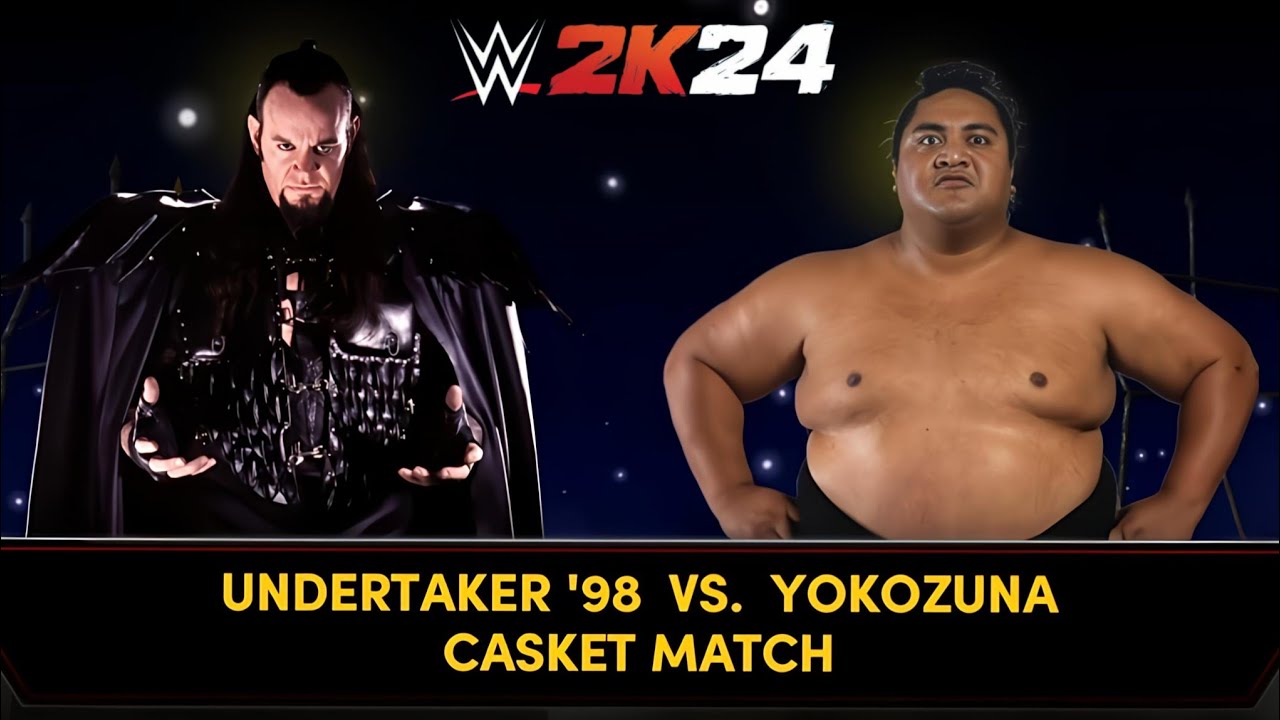 🔥⚰️Casket Match - The Undertaker vs Yokozuna at WCW | WWE 2K24 PS4 Gameplay (1080p)