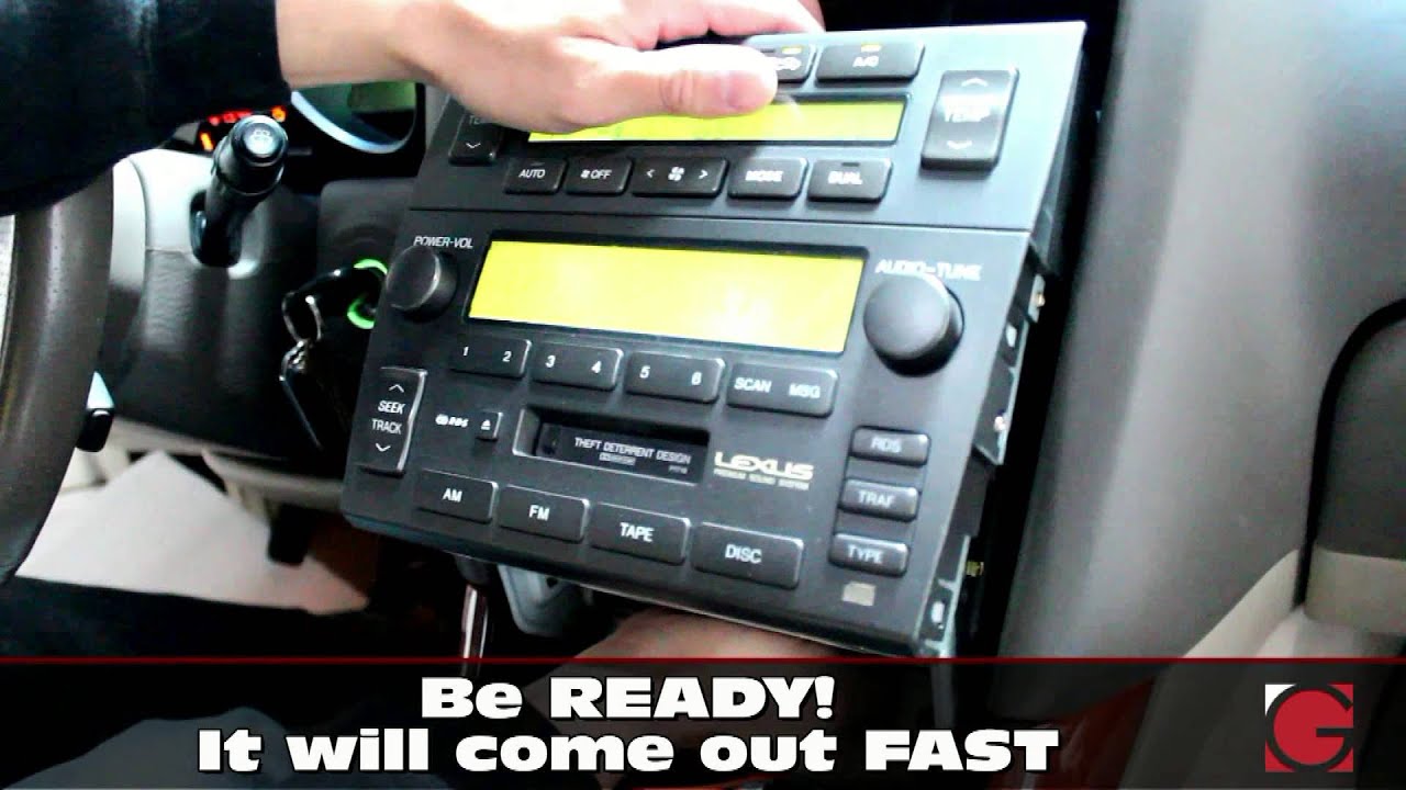 2001-2005 Lexus GS300 GS430  stereo Removal Guide & GROM Bluetooth Android USB iPhone Kit Install