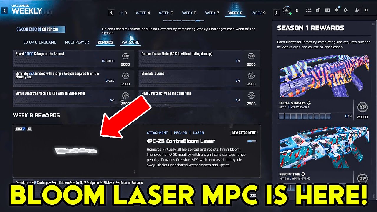 🚨 BO7 NEW UPDATE 🚨 NEW MPC 25 CONTRABLOOM LASER META LOADOUTS, and WARZONE! (BO7 Season 1 Update)