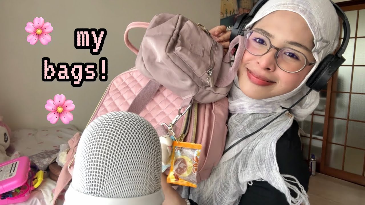 [asmr] my bag collection + full soft spoken! 👛🫶🏻