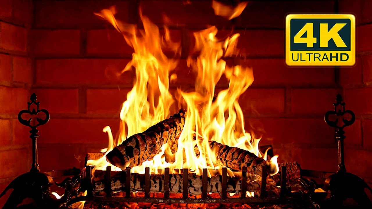 🔥 Cozy Fireplace 4K (12 HOURS). Fireplace with Crackling Fire Sounds. Fireplace Burning 4K