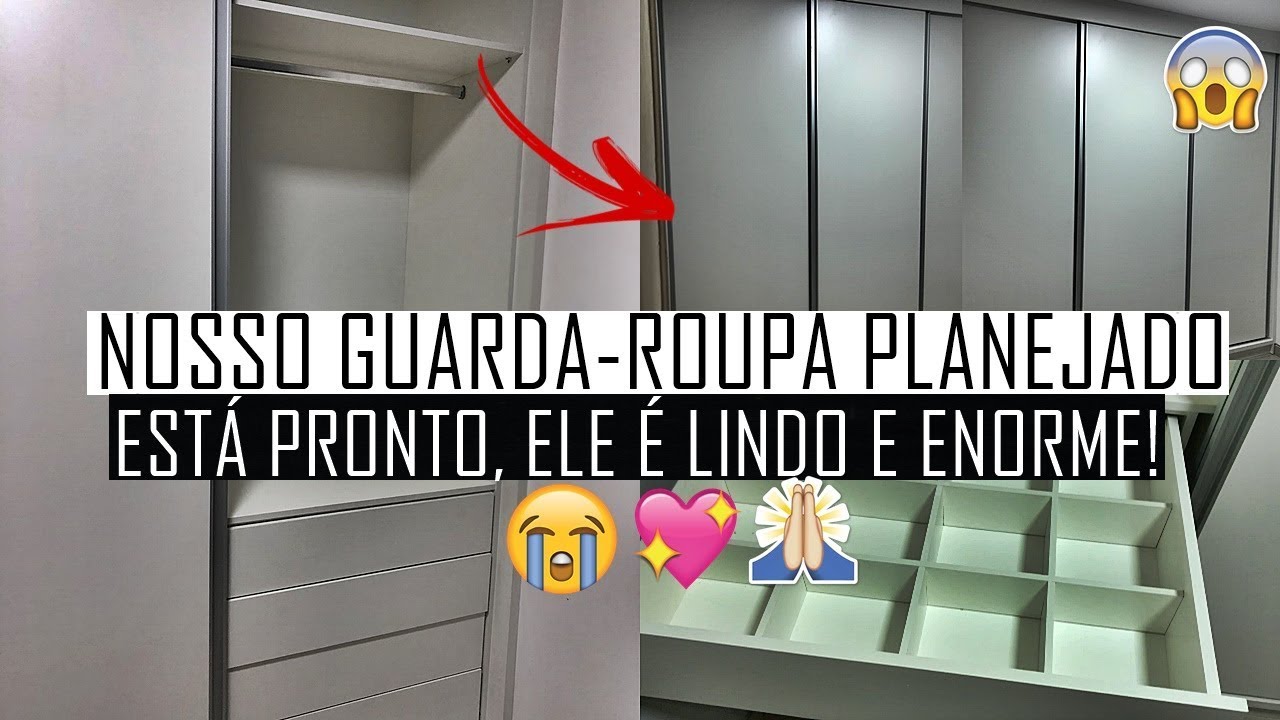 O NOSSO GUARDA-ROUPA PLANEJADO ESTÁ PRONTO! LINDO DEMAIS | VLOG
