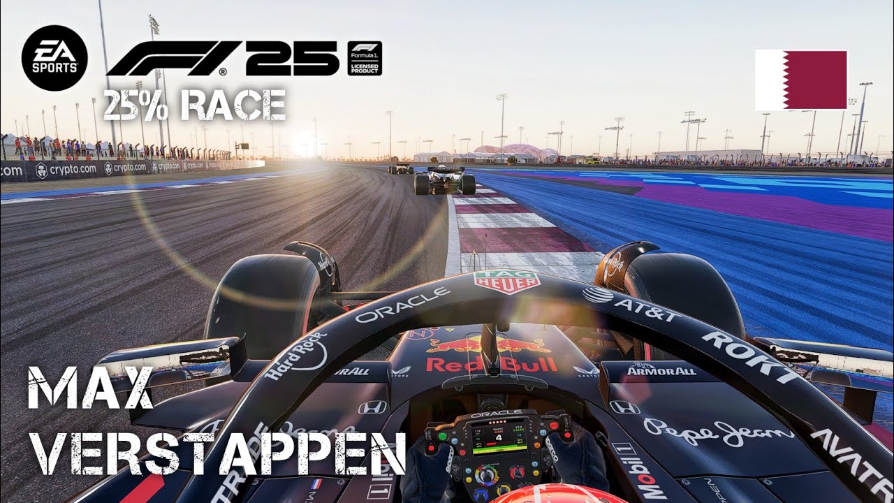 F1 25 Gameplay | Max Verstappen - 25% Race Qatar