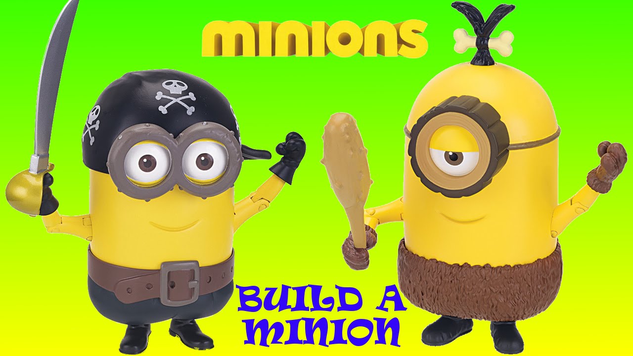 Minions Build A Minion Pirate/CRO Minion Deluxe Figure Toy Review Unboxing