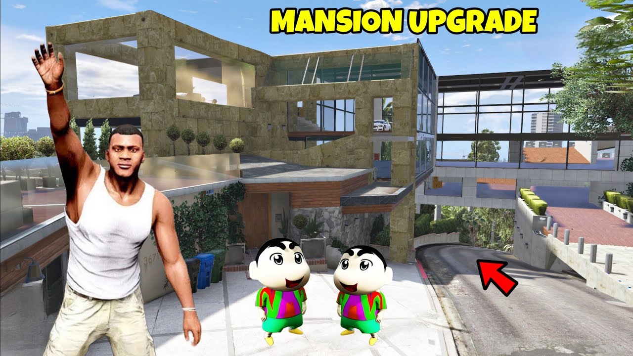 GTA 5 : FRANKLIN, SHINCHAN AND PINCHAN UPGRADED THEIR OWN MANSION 😯 TO MEGA MANSION