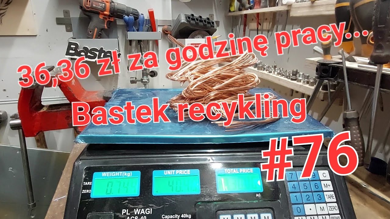 Ile zarobiłem w godzinę,  korowanie kabli,  korowarka.  Bastek #recykling #miedź