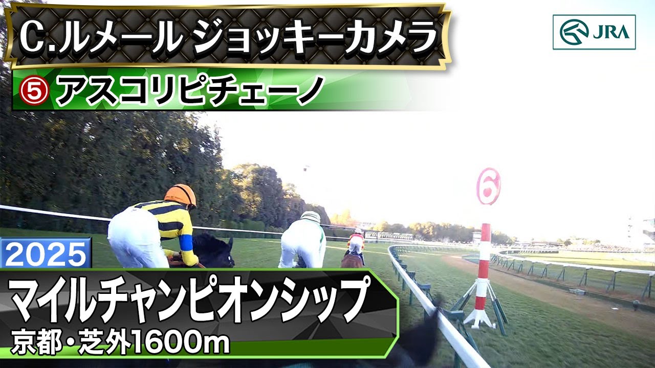 【ジョッキーカメラ】アスコリピチェーノ騎乗のC.ルメール騎手ジョッキーカメラ映像｜2025年マイルチャンピオンシップ｜JRA公式