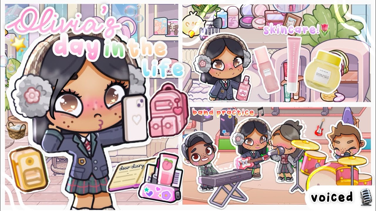 Olivia’s *AESTHETIC* day in the life vlog 🎀💭🧺||voiced||AVATAR WORLD 🗺️ 