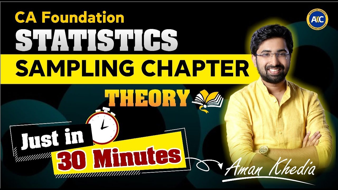 CA Foundation | Statistics | Theory Portion | In Just 30 Mins | Watch at 1.5