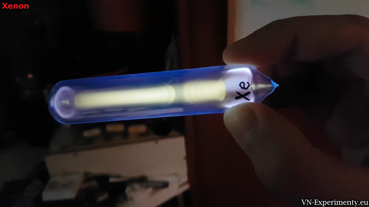 Demonstration 8 gases in ampoules - He, Ne, Ar, Kr, Xe, H2, N2, O2
