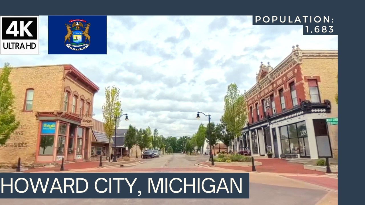 Driving Through Howard City, Michigan 🚗 | Scenic Small Town Drive in 4K