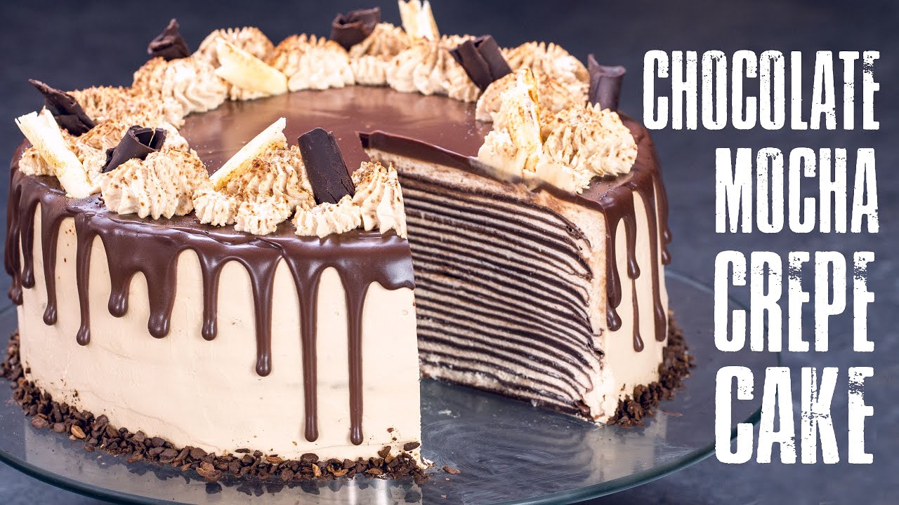 Chocolate Mocha Crepe Cake - No-Bake Dessert