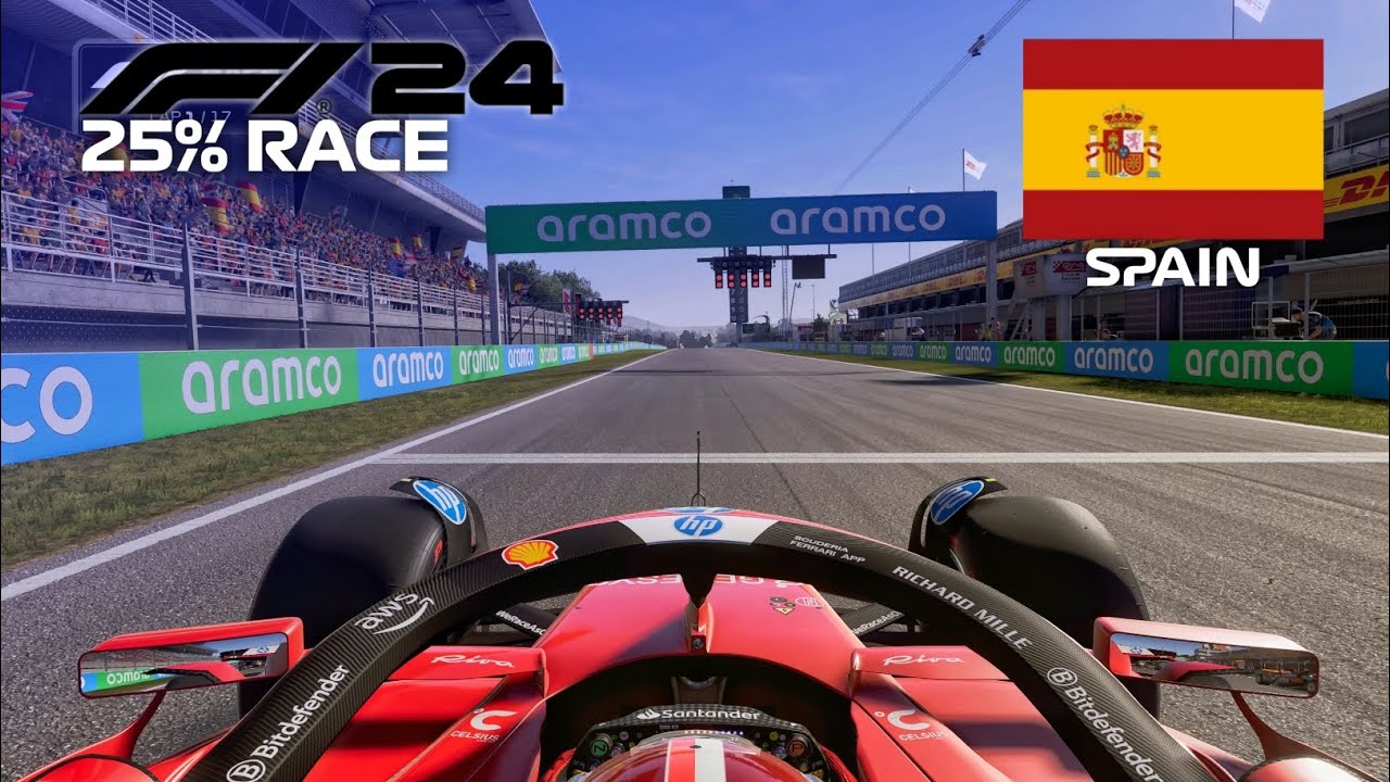 ИГРА F1 2024 | Гонка 25% Испания — Шарль Леклер | Геймплей PS4