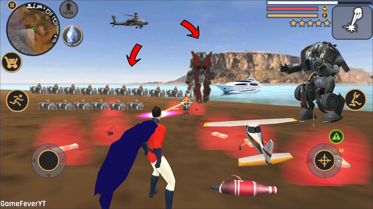 Vegas Crime Simulator - Max Count Pedestrians 9999 (SuperHero and Monster Truck Crushes Pedestrians)