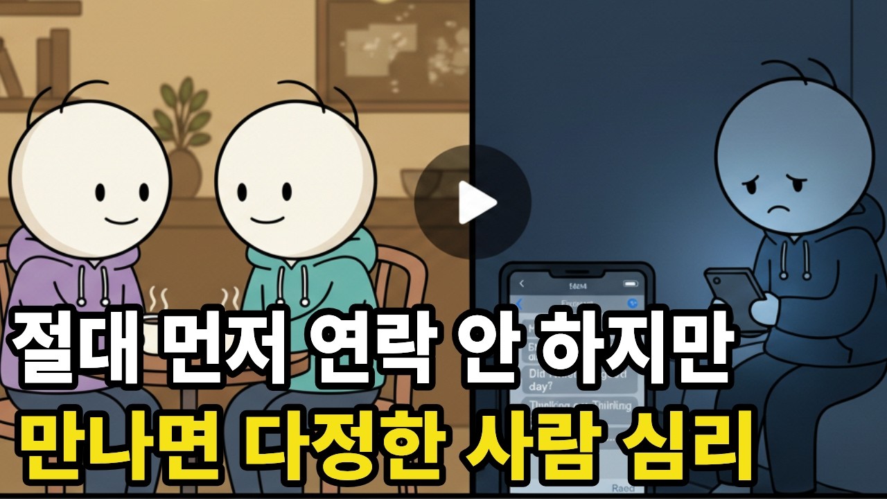 절대 먼저 연락 안 하지만, 만나면 다정한 사람 심리