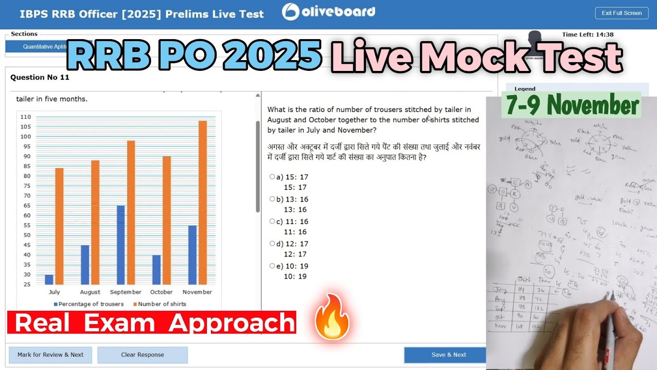 🎯Oliveboard RRB PO Live Mock Test📚✍️ 7 Nov | Share Score📝👆 | How to Attempt Mock #rrb #rrbpo