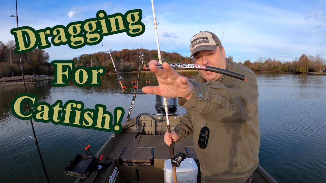 Dragging for Catfish in a LARGE cove!!!