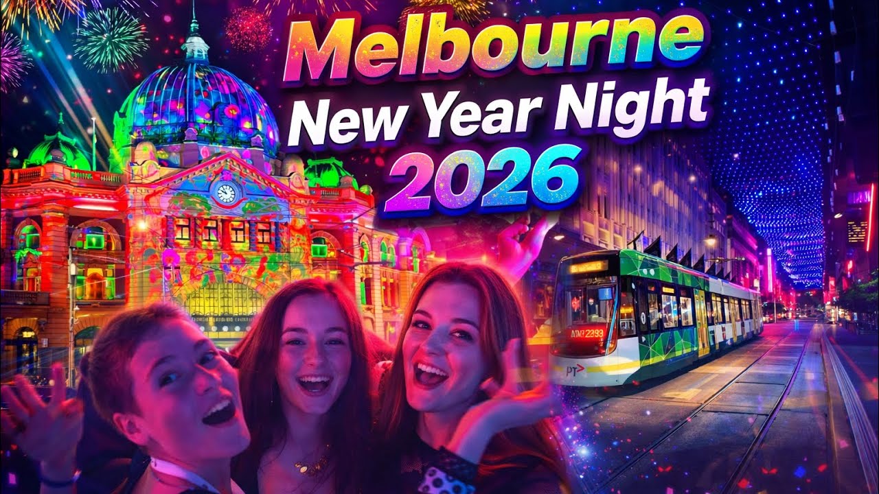 Melbourne new year night 2026 | Flinders street | Ashir Anwar #australia#melbournewalks#newyear2026 