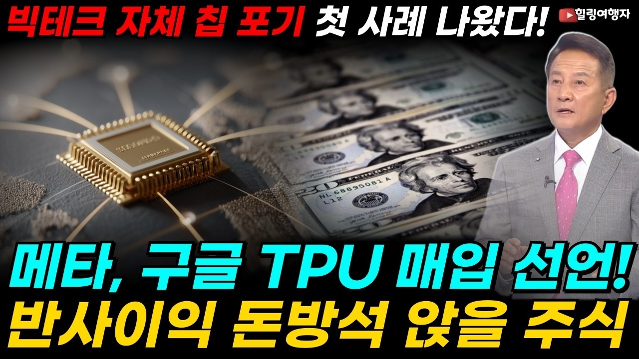빅테크 자체 칩 포기 첫 사례 나왔다! 메타 이번엔 구글 TPU 전격 매입 선언! 반사이익으로 돈방석 앉을 주식은