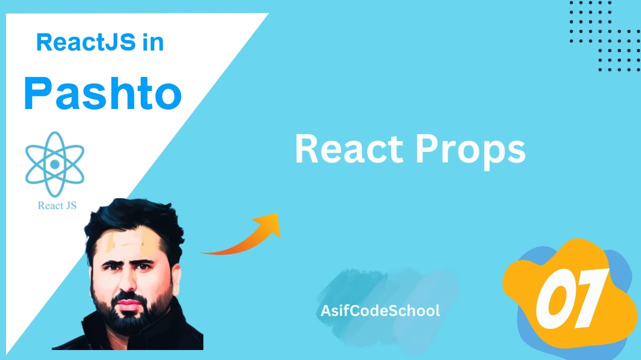 07 React Props | props with components | tutorial in pashto