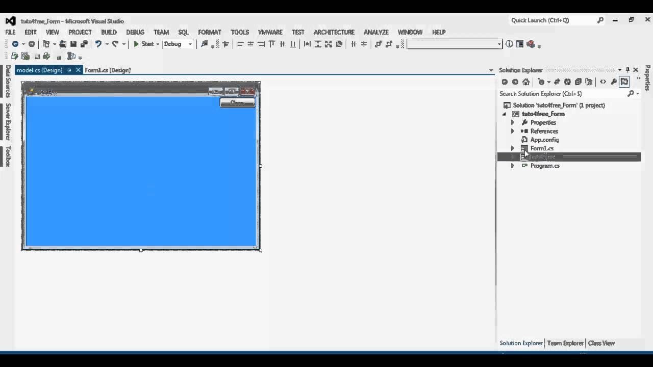 use a model Form in C#