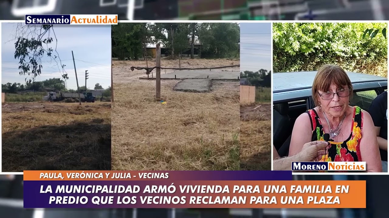 La municipalidad armó vivienda para una familia en predio que los vecinos reclaman para una plaza