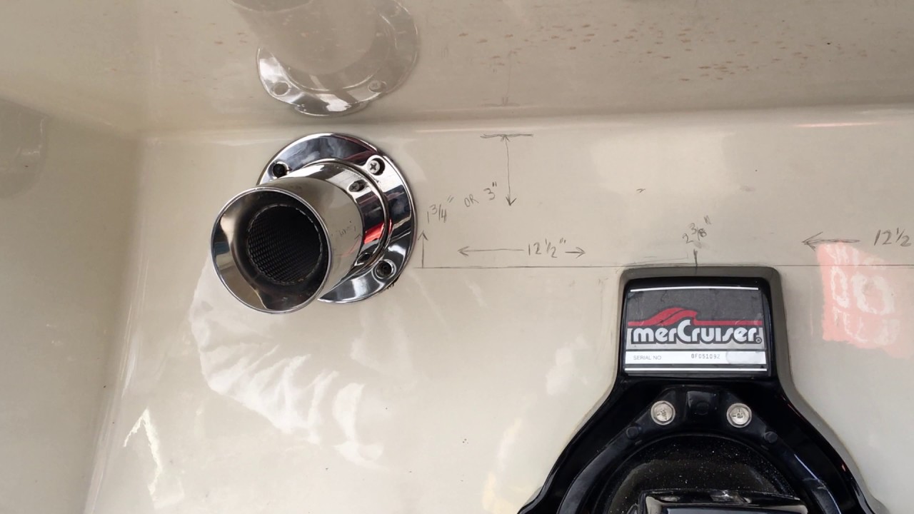 Stingray 606, 4 3 through hull exhaust mounting the tips 6