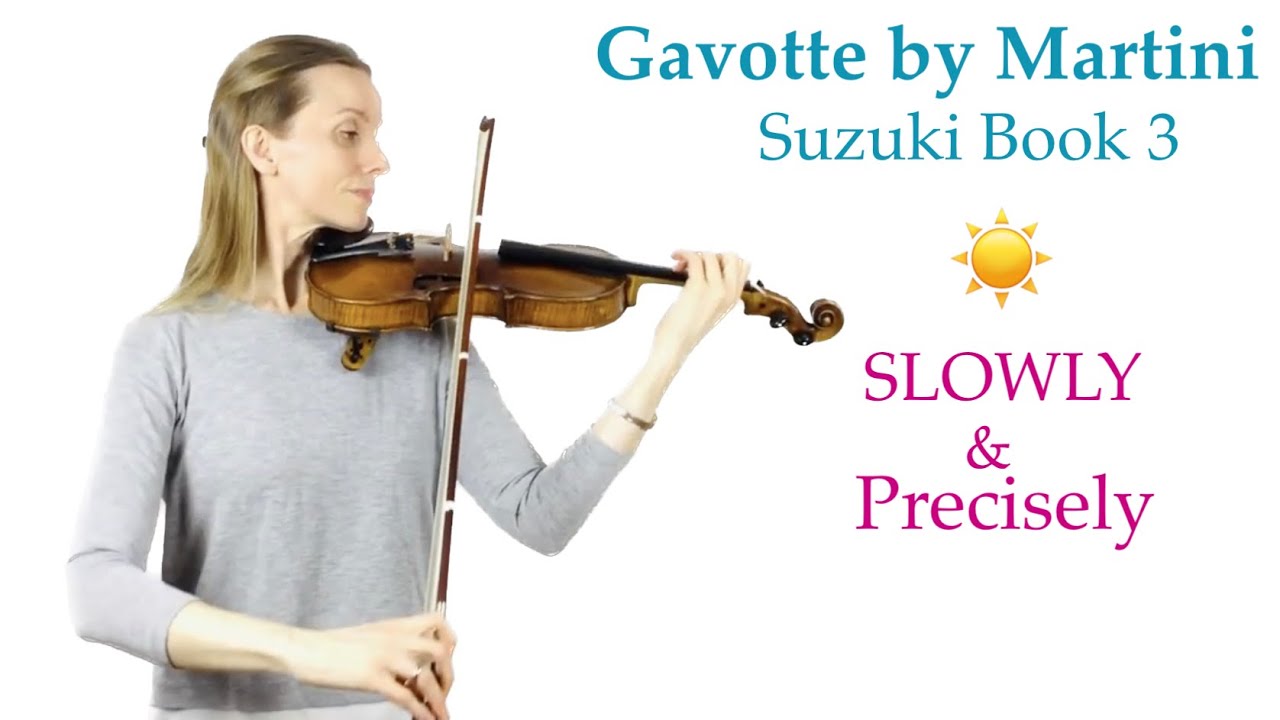 Martini Gavotte - Suzuki Book 3 - playing it slowly together!🤩