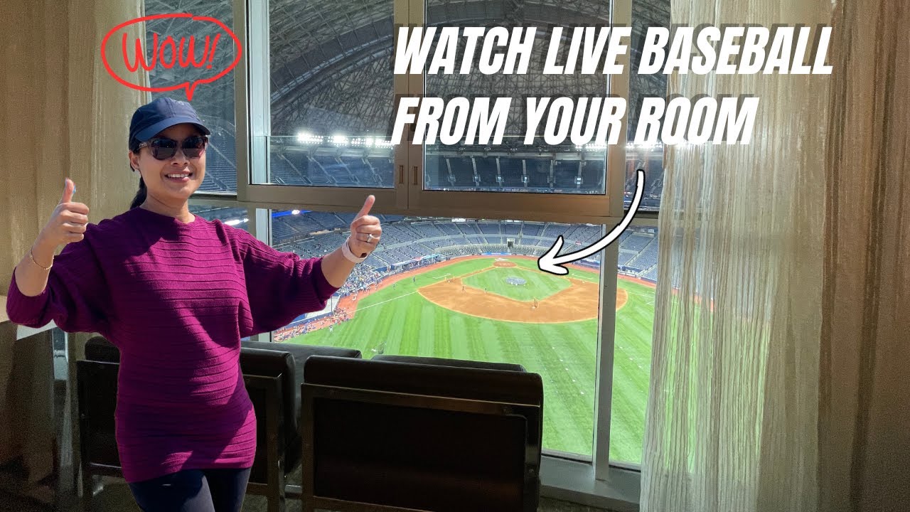 Room with a View of the Blue Jays Baseball Stadium- Toronto Marriott City Centre Tour