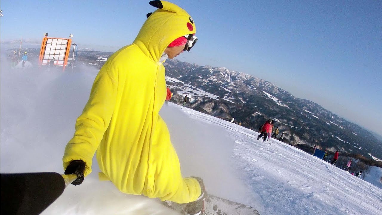 GoPro - Pikachu Went Snowboarding