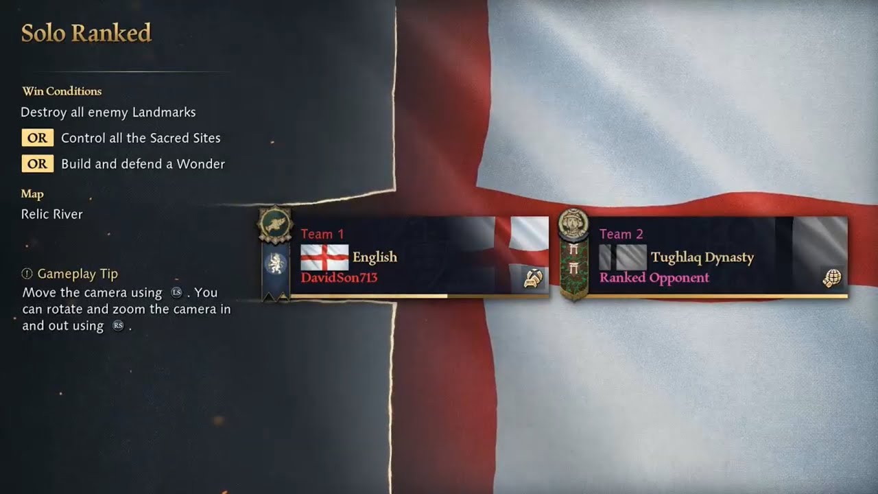 AoE4 Ranked Ladder on Controller | English vs. Tughlaq Dynasty
