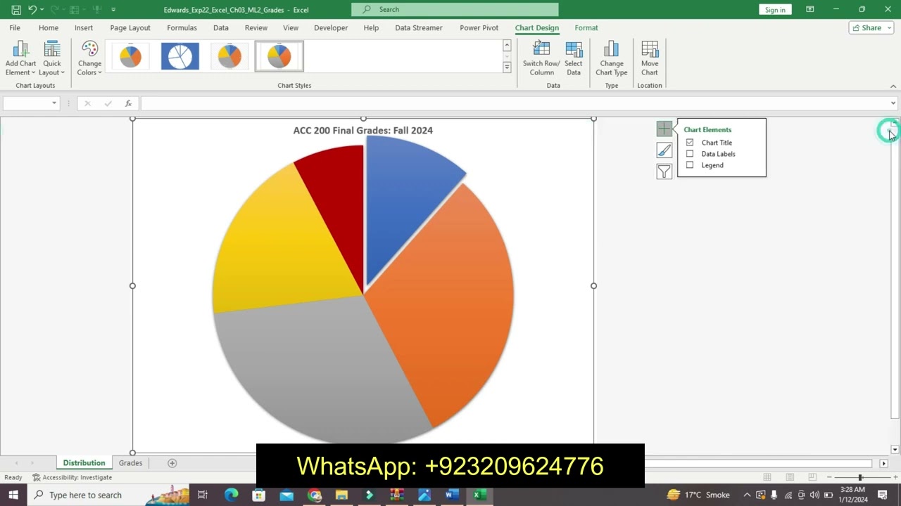 Exp22_Excel_Ch03_ML2_Grades | MyItLab Pearson Courses 2022 | Step by Step Exp22_Excel_Ch03_ML2_Grade