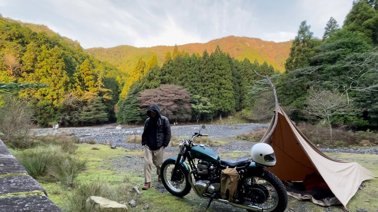 [Osaka→Tokyo,バイク旅3/4][Subtitles]宿泊予約なしで大失敗、W650気ままなミニマムソロキャンプ 7days traveling by moto. Unroof #65