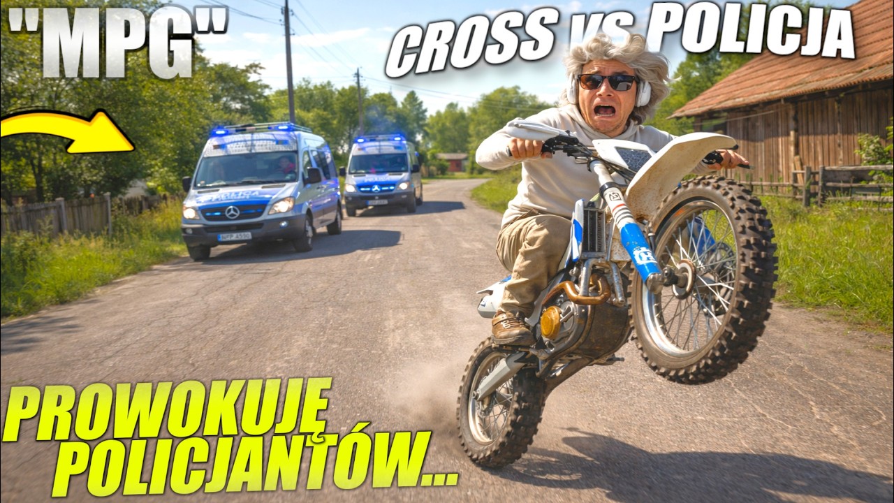 😱Cross Vs Policja!🔥- PROWOKUJĘ POLICJĘ JAZDĄ NA JEDNYM KOLE! I UCIEKAM! #MPG [#560] FS22