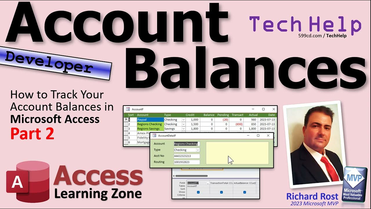 How to Track Your Account Balances & Daily Transactions in Microsoft Access, Part 2
