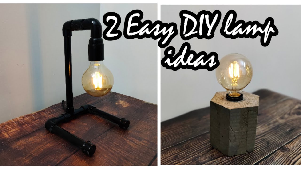 How to make easy table lamp | 2 Easy Diy lamp ideas | DIY lamps | Crafts | Best from waste