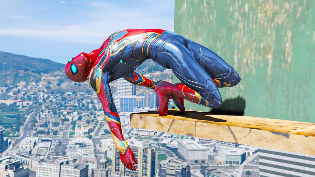 GTA 5 IRON SPIDERMAN Epic Ragdolls (Euphoria Physics Showcase) #3