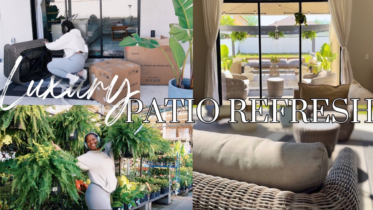 LUXURY PATIO MAKEOVER | NEW FURNITURE | CHITA LIVING | BACKYARD REFRESH | SPRING CLEAN | FIXER UPPER