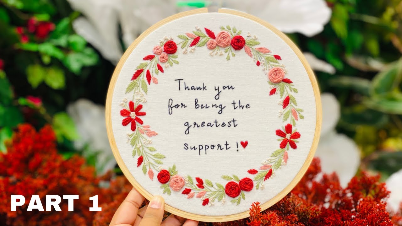 Autumn Wreath Part 1 | Tutorial | Embroidery by afeei