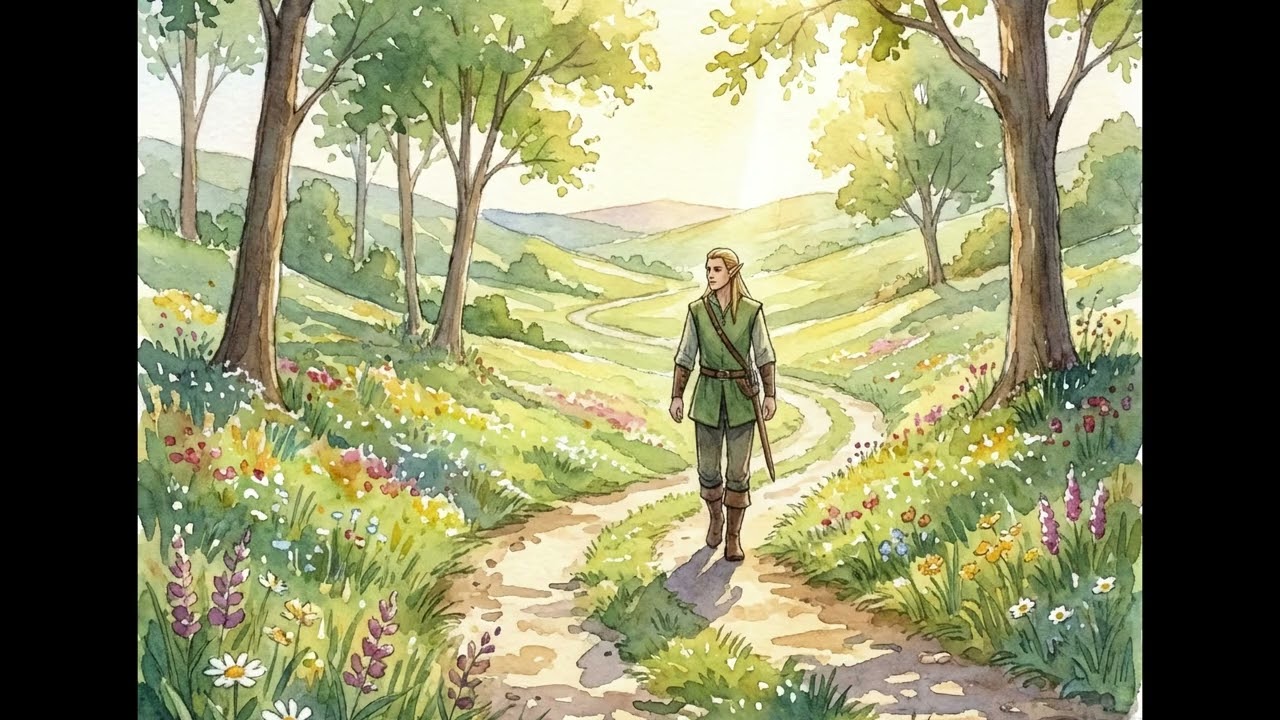 Sun-Dappled Pathways ☀️ Peaceful Acoustic Fantasy | Whispers of the Elder Days📝