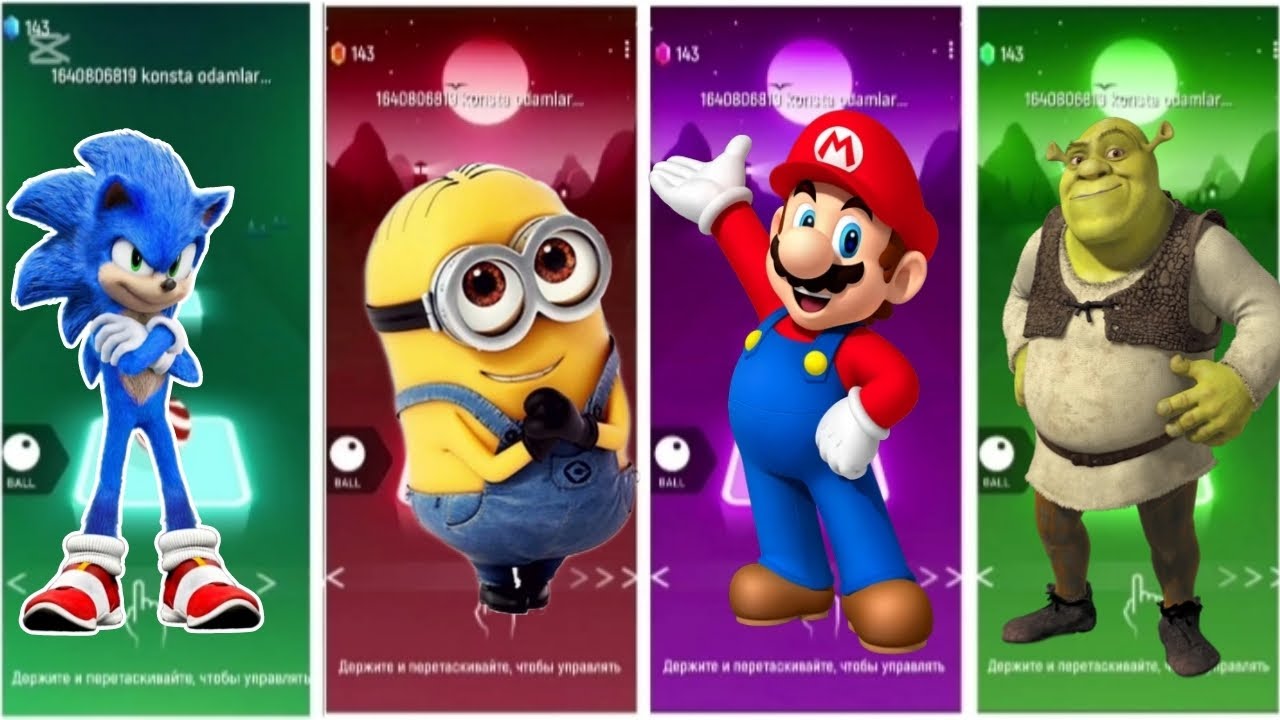 Sonic vs Mario & Minions - Epic Tiles Hop EDM Rush Challenge! 🎮⚡